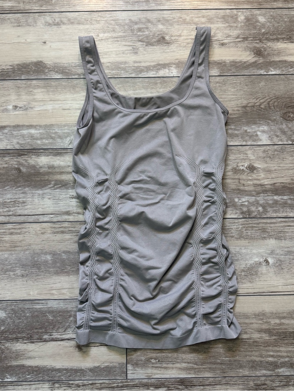 Kismet Grey Ruched Tank Top